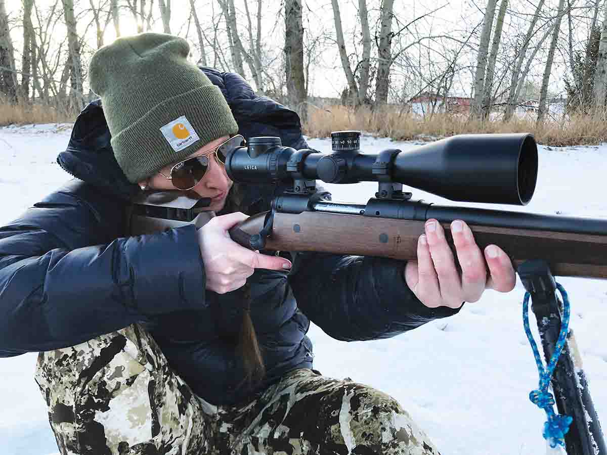 Tessa Nelson adjusted the comb and length of pull so the rifle fit her properly.